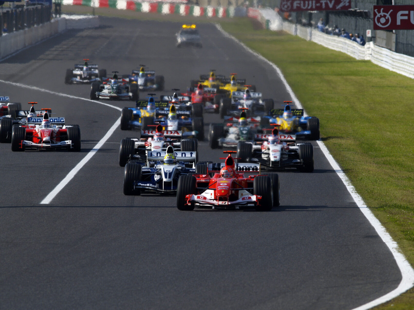 Michael Schumacher, Ferrari, Ralf Schumacher, Williams, Japán Nagydíj, 2004, rajt