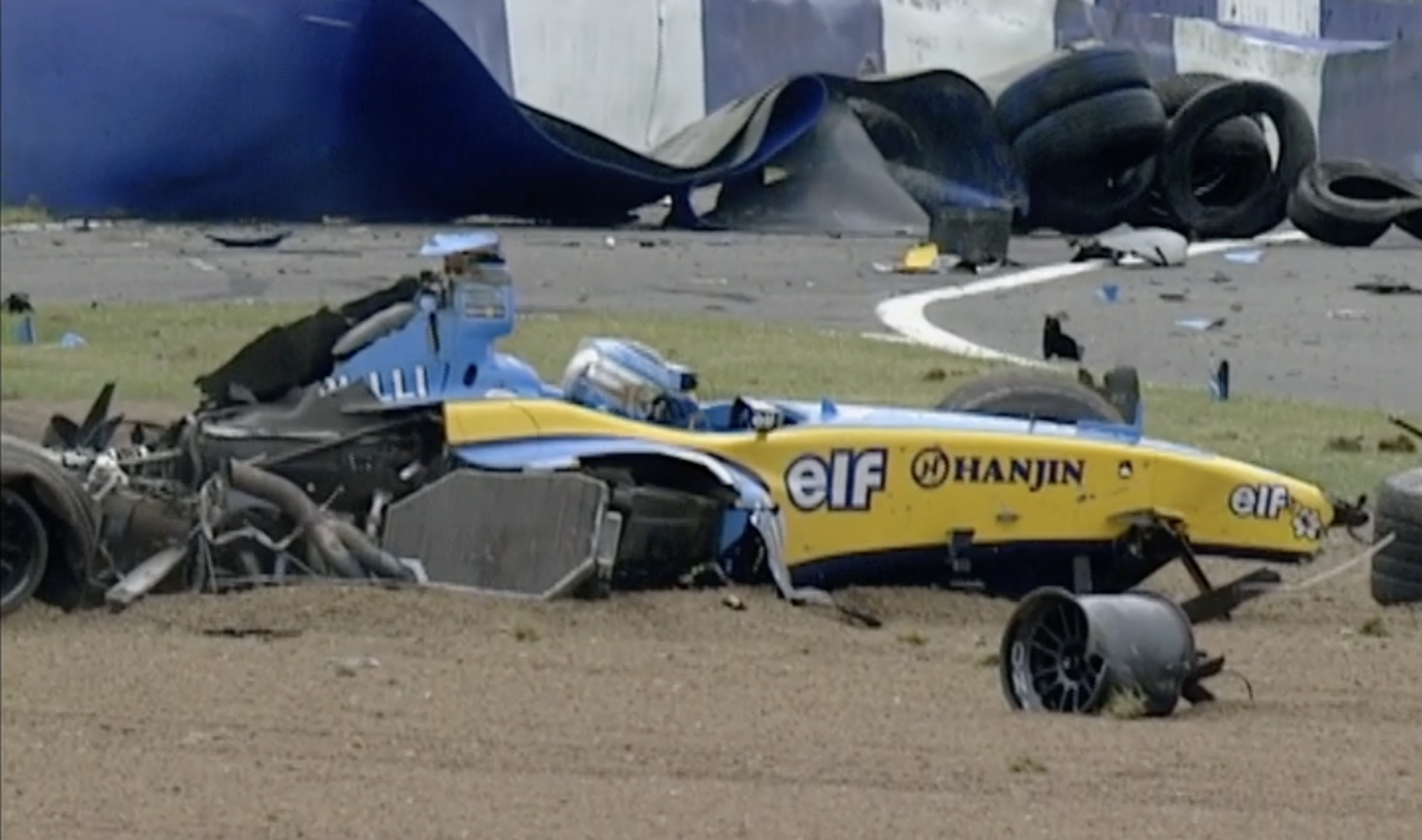 Trulli, Silverstone, 2004, baleset