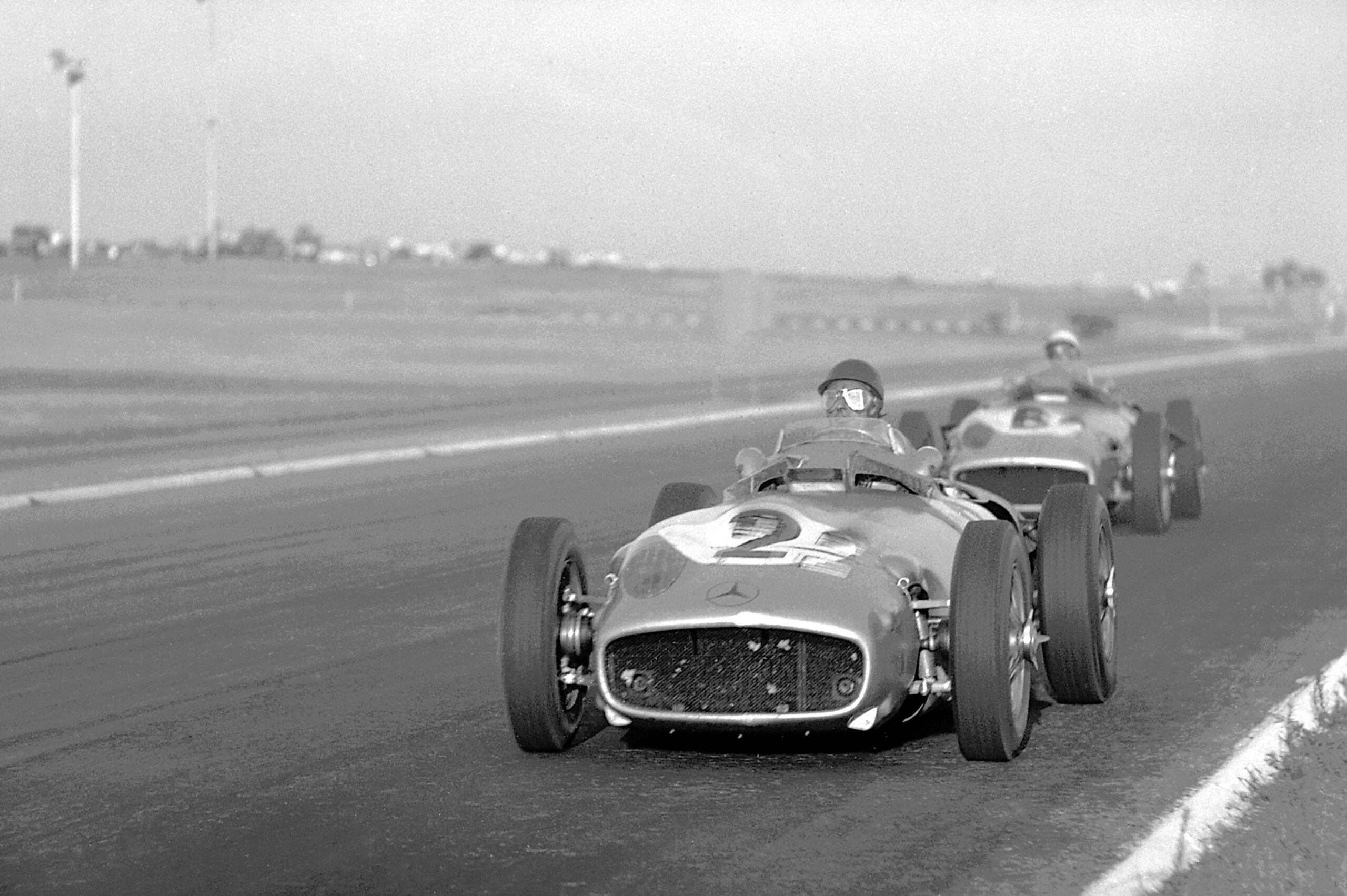 Juan Manuel Fangio, Striling Moss, Mercedes, 1955