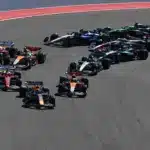 Verstappen, Norris, Leclerc, rajt, USA Nagydíj